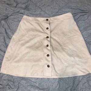Button up Suede Skirt